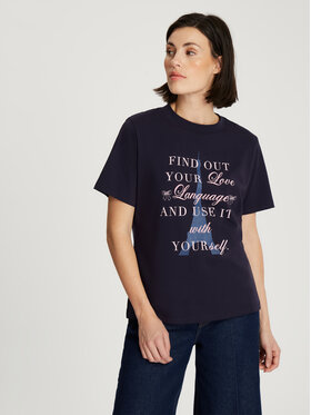 Cross Jeans Cross Jeans T-Shirt 56228-001 Granatowy