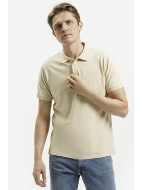 Cross Jeans Cross Jeans Polo 16087-009 Beżowy Regular Fit