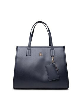 Tommy Hilfiger Tommy Hilfiger Geantă City Summer Tote AW0AW14876 Bleumarin
