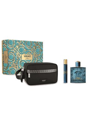 Versace Versace Eros zestaw woda toaletowa spray 100ml + woda toaletowa spray 10ml + kosmetyczka Zestaw zapachowy
