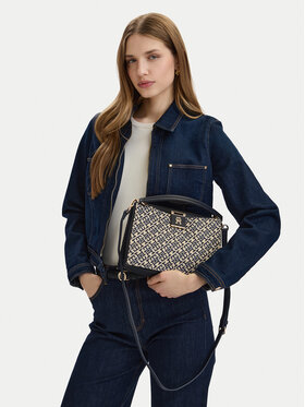 Tommy Hilfiger Tommy Hilfiger Torebka Th Her Med Satchel Jacqu AW0AW18639 Granatowy