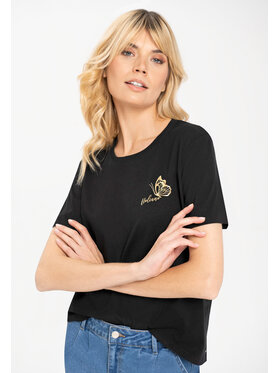 Volcano Volcano T-Shirt T-MAGGIE Czarny Regular Fit