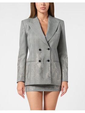 PHILIPP PLEIN PHILIPP PLEIN Marynarka 22693 Czarny Loose Fit