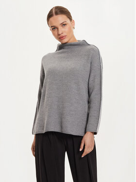 Max Mara Leisure Weekend Max Mara Sweter Fanfara 2426366178 Szary Relaxed Fit