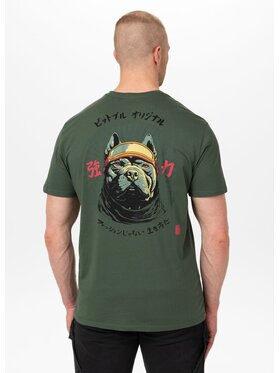PITBULL PITBULL T-Shirt MT. FUJI Zielony Regular Fit