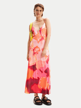 Desigual Desigual Sukienka letnia Nerea 24SWVK19 Różowy Regular Fit