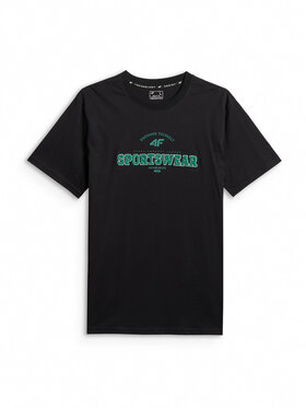4F 4F T-Shirt SPORTS CLUB Czarny Regular Fit