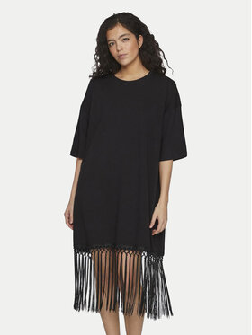 Vila Vila Kleid für den Alltag Kata 14101459 Schwarz Oversize