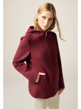 Oltre Oltre Płaszcz 8722R001289N036 Bordowy Baggy Fit