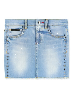 PHILIPP PLEIN PHILIPP PLEIN Spódnica jeansowa 27709 Niebieski Basic Fit