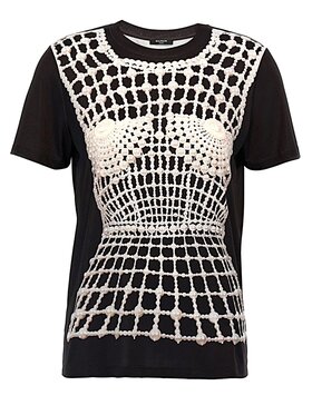 Balmain Balmain T-Shirt EF1EF000G Czarny Regular Fit