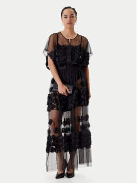 NORMA KAMALI NORMA KAMALI Sukienka koktajlowa ST1253BDP31001 Czarny Loose Fit