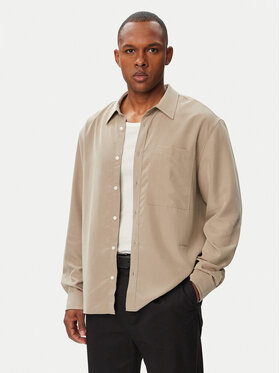 Calvin Klein Calvin Klein Srajca Ls Drapey LV04LF113G Temno bež Regular Fit