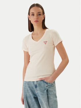 Guess Guess Tričko W2YI45 J1314 Oranžová Slim Fit