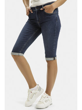 Cross Jeans Cross Jeans Szorty jeansowe P 457-037 Niebieski Slim Fit