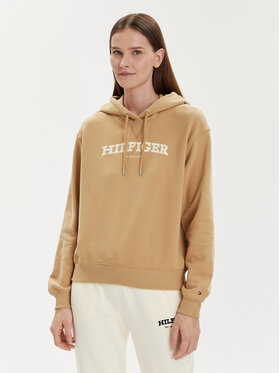 Tommy Hilfiger Tommy Hilfiger Sweatshirt Monotype Flock WW0WW41236 Beige Relaxed Fit