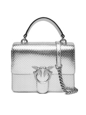 PINKO PINKO Torebka Love One Top Handle Mini Light AI 24-25 PLTT 100071 A1VG Srebrny