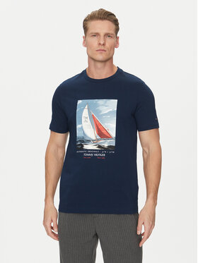 Tommy Hilfiger Tommy Hilfiger Tričko Color Photo Print MW0MW38615 Tmavomodrá Regular Fit