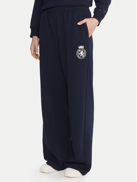 Tommy Hilfiger Tommy Hilfiger Pantaloni trening UW0UW06081 Bleumarin Wide Leg