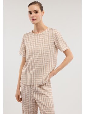 Trussardi Trussardi Top D000A000421N0LB Kremowy Regular Fit