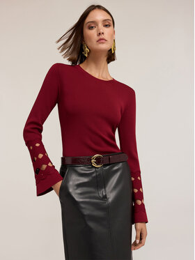 Motivi Motivi Cardigan M379W003463N036 Bordeaux Regular Fit