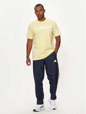 Adidas Majica Essentials Linear Logo IZ4769 Rumena Regular Fit