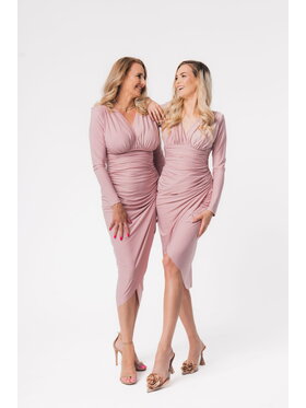 Aurora Aurora Koktejlové šaty Lidia Růžová Feminine Fit