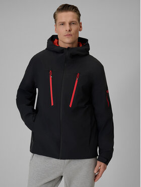 4F 4F Μπουφάν μεταβατικό MIDSHOP TEXTILE Μαύρο Regular Fit