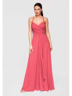 Ombre Ombre Sukienka wieczorowa LA-OM-DLR310 Koralowy Regular Fit