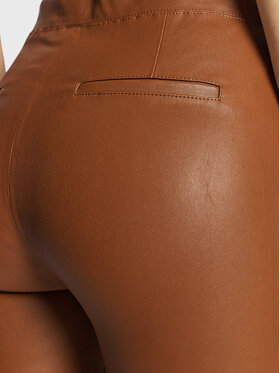 Remain Kožne hlače Snipe Leggings Leather RM1508 Smeđa Slim Fit