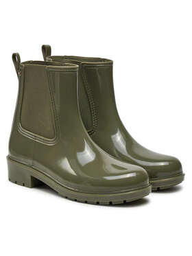 Tommy Hilfiger Gumijasti škornji Flag Rainboot FW0FW08213 Zelena