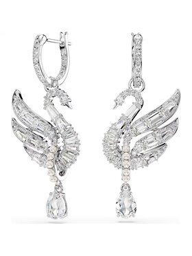 Swarovski Swarovski Kolczyki Swan 5723388 Srebrny