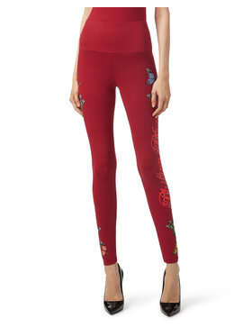 PHILIPP PLEIN PHILIPP PLEIN Legginsy 30930 Bordowy Active Fit