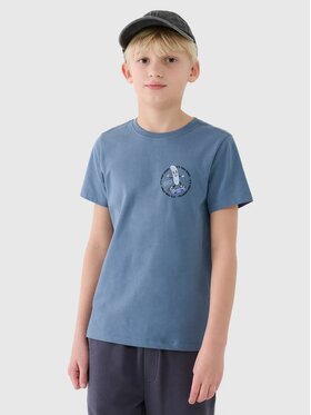4F 4F T-Shirt 4FJRSS25TTSHM2565-32S Niebieski Regular Fit