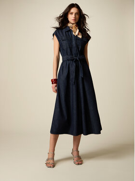 Oltre Oltre Vestito da giorno 7066J000943N034 Blu A-Line Fit