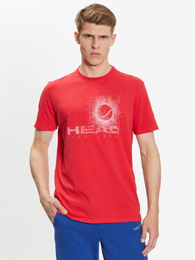 Head Head T-Shirt Vision 811463 Czerwony Regular Fit