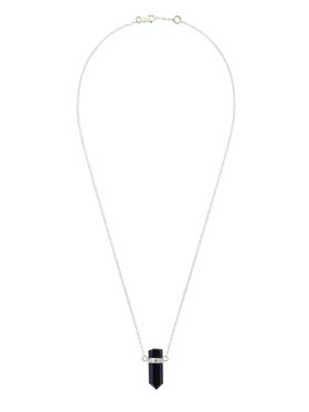 IZABELLA BUDRYN JEWELLERY IZABELLA BUDRYN JEWELLERY Choker z mini czarnym onyksem Srebrny