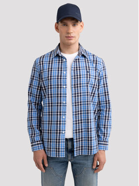 BIG STAR BIG STAR Koszula MERTELIN_402_140 Niebieski Basic Fit