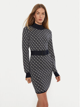 Guess Guess Rochie tricotată Lise W4BK43 Z37K0 Albastru Regular Fit
