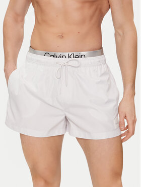 Calvin Klein Swimwear Calvin Klein Swimwear Szorty kąpielowe KM0KM00947 Biały Regular Fit