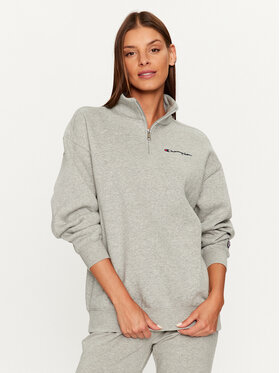 Champion Champion Majica dugih rukava Half Zip Sweatshirt 116590 Siva Oversize