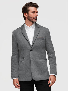 Ombre Ombre Marynarka M170 Szary Slim Fit