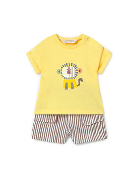 Mayoral Mayoral Set tricou și pantaloni scurți 1284 Galben Regular Fit