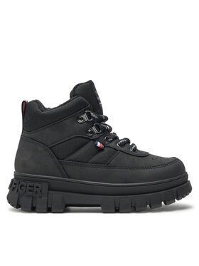 Tommy Hilfiger Tommy Hilfiger Gležnjače Lace-Up Bootie T3X5-33707-1492 M Crna