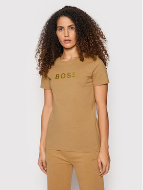 Boss Boss T-shirt C Elogo Gold 50461947 Marron Regular Fit