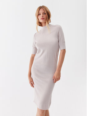 Calvin Klein Calvin Klein Sukienka dzianinowa K20K205751 Beżowy Regular Fit