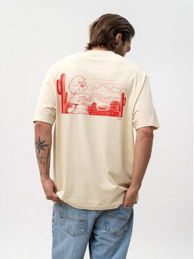 Smerfy Smerfy T-Shirt 132076 Beżowy Oversize