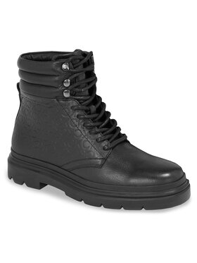 Calvin Klein Pohodni čevlji Combat Boot Mono HM0HM01211 Črna