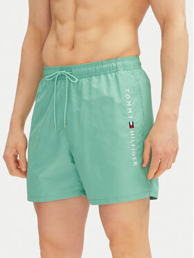 Tommy Hilfiger Tommy Hilfiger Szorty kąpielowe UM0UM03258 Zielony Regular Fit