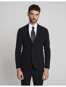 Borgio Borgio Marynarka rubano Czarny Slim Fit